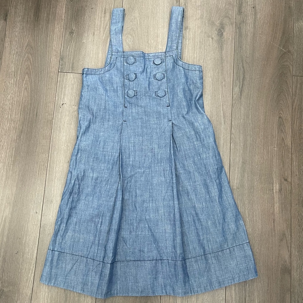 H&M chambray dress size 6 double breast button front